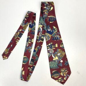 Rene Chagal 100% Silk Hand Made Necktie Tie Looney Tunes Bugs Bunny Daffy Tweety